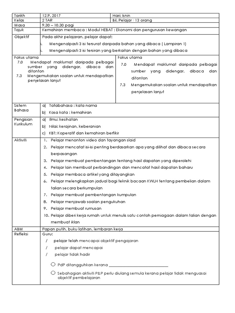 Modul HEBAT: Kemahiran Membaca Kewangan | PDF | Karier & Perkembangan