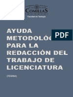 Comillas, Ayuda metodológica para la tesina (2018)