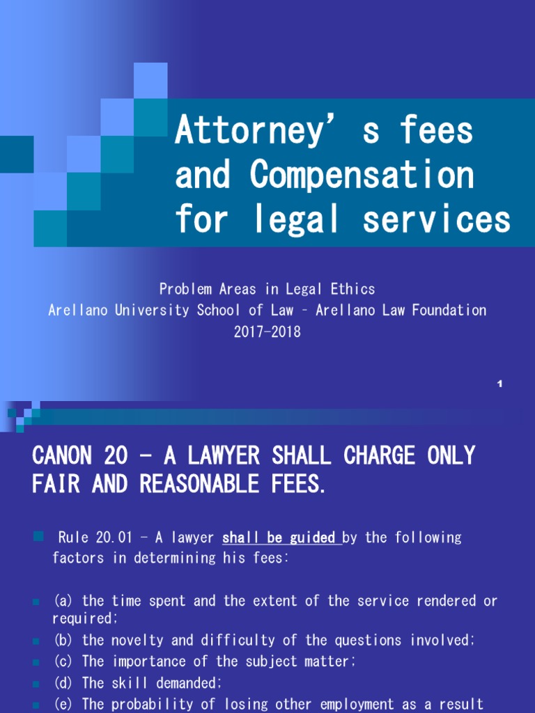 4. Attorney_s Fees and Compensation for Legal Services Lawyer