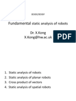 Fundamental: Static Analysis of Robots Dr. X.Kong X.Kong@hw - Ac.uk