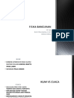 FISIKA BANGUNAN Minggu 2 - Iklim Mikro Dan Pengendalian