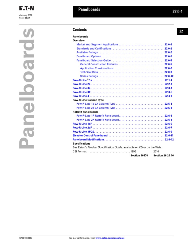EATON Panel Boards | PDF | Electrical Wiring | Wire