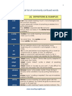 An Alphabetical List of Commonly Confused Words