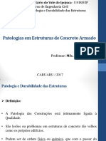 Aula - 3.1 - Patologias em Estruturas de Concreto Armado - Pde