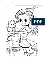 Coloring: Fairy With Cat: Better Homes and Gardens