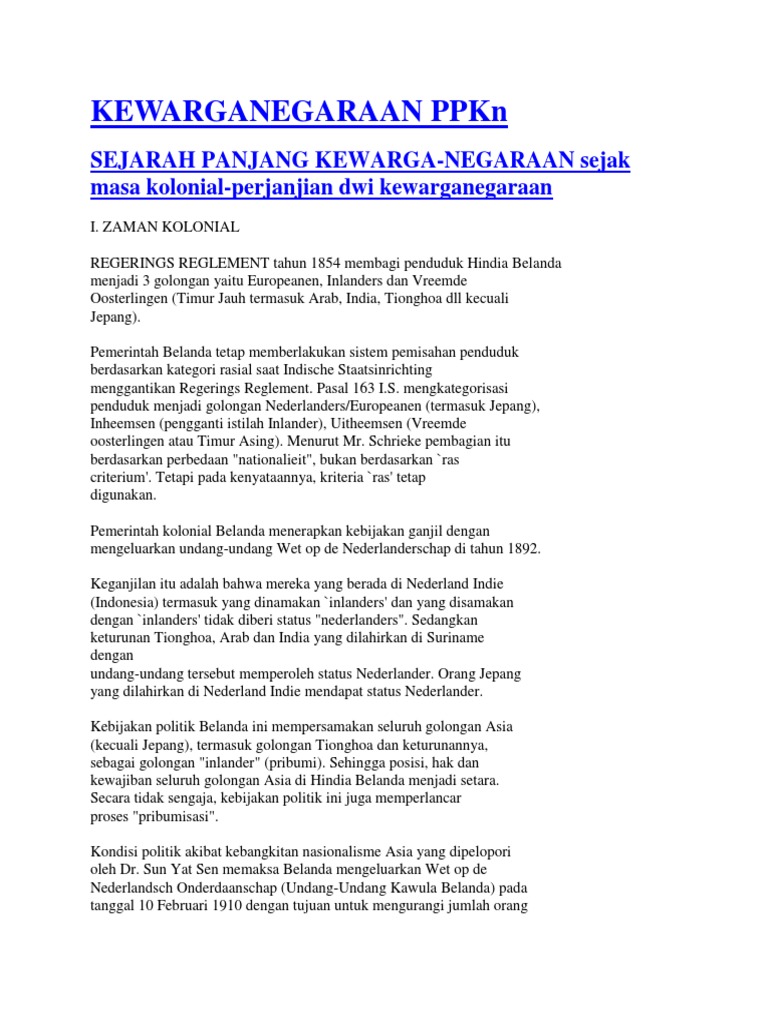 Kewarganegaraan Ppkn