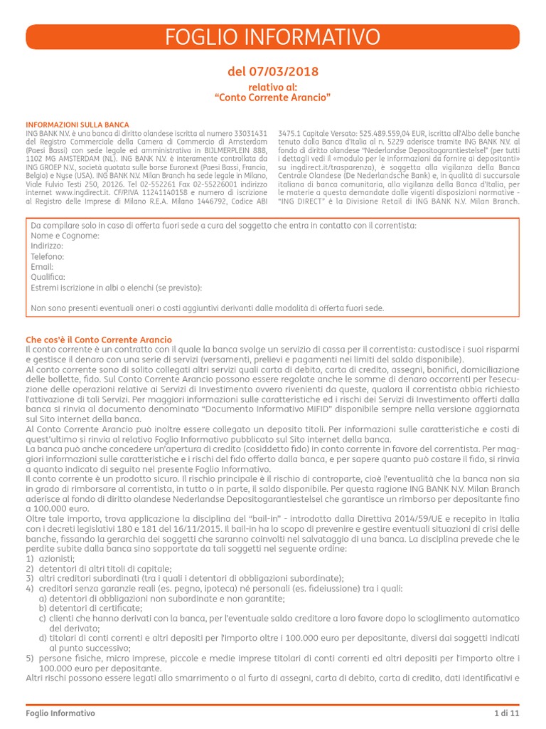 Cca Foglio Informativo