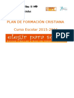 Plan de Pastoral. Formación Cristiana 2015 2016