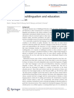 Introduction: Multilingualism and Education: The Critical Nexus