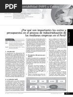 Importancia de Costos y Presupuestos