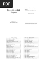 Article on Recommended Prayer