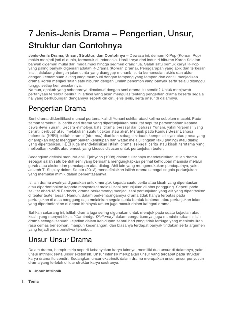 Pengertian Unsur Intrinsik Dan Ekstrinsik Menurut Para  