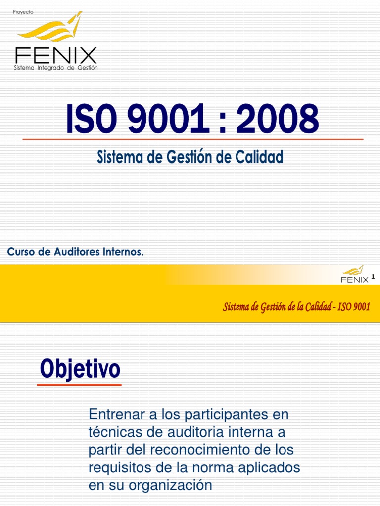 Curso de Auditoría Interna ISO 9001 | PDF | Gestión de la calidad ...