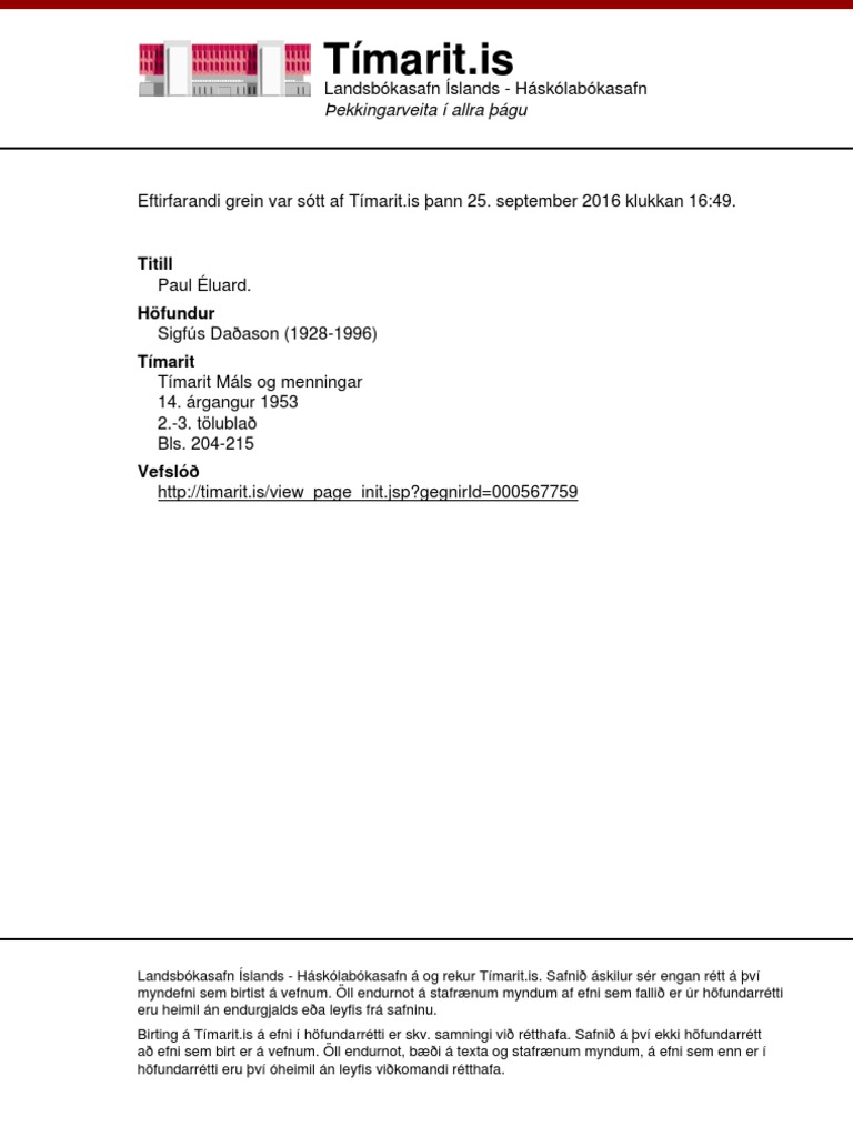 Sigfús Daðason Paul Éluard PDF