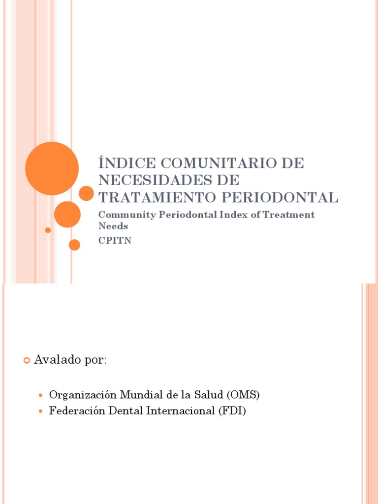 Índice Comunitario De Necesidades De Tratamiento Periodontal