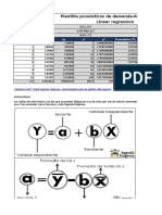 Plantilla Regresion Lineal Pronostico Linear Regression