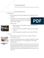 Level II Fieldwork: Acute Care 101: Managing Lines