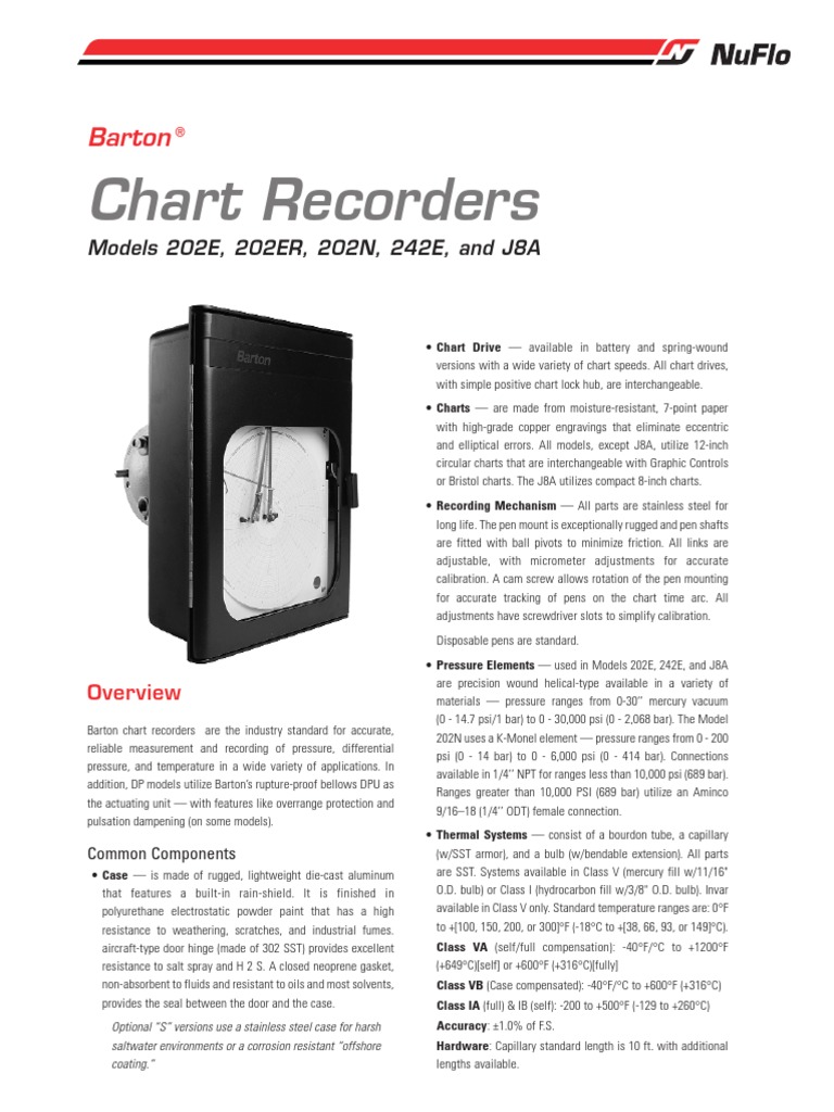 Chart Recorders Calibration Pressure