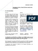 El Dialogo Como Mecanismo de La Resolucion de Conflictos