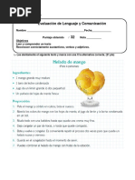 Evaluación de Lenguaje