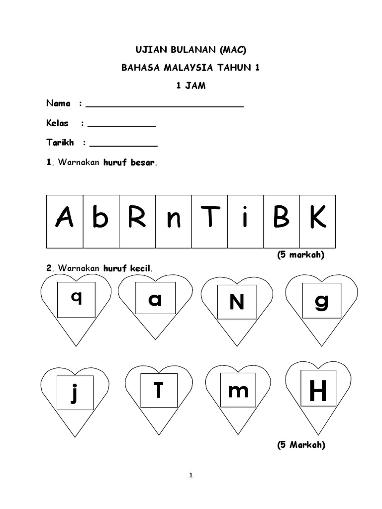 Soalan Ujian Mac Bm T1 Pdf