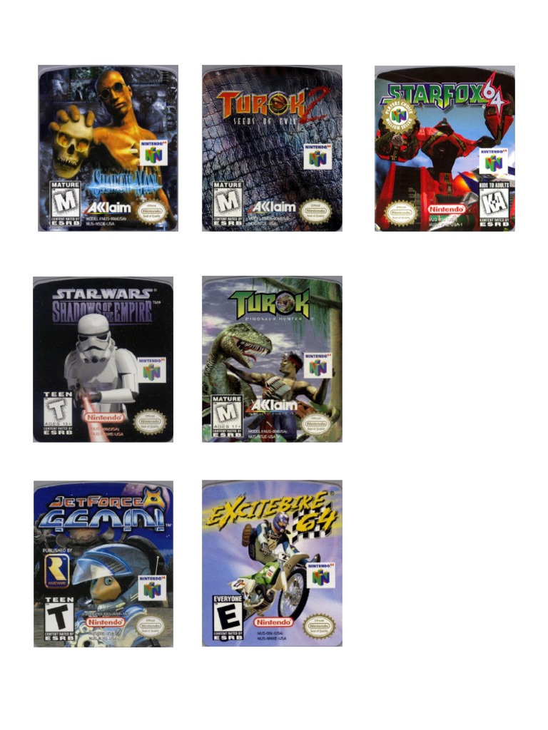 Caratulas N64 | PDF