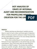 Directorate of Internal Audit A Swot Analysis