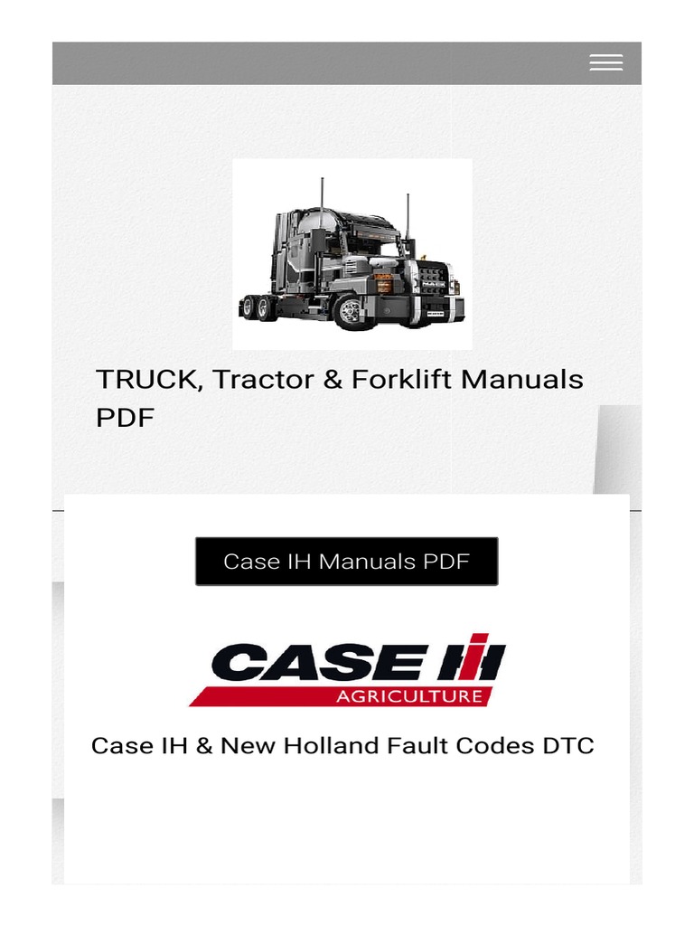 Case IH & New Holland Fault Codes DTC Truck_ Tractor & Forklift