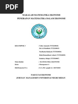 Penerapan Fungsi Linier Makalah