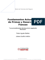 Fundamentos Actuariales Primas Reservas Fianzas Pedro Aguilar