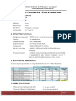 Informe de Liquidacion Tecnica-Financiera Viluyo