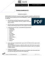 Enunciado Producto Académico N°1 Comportamiento Organizacional