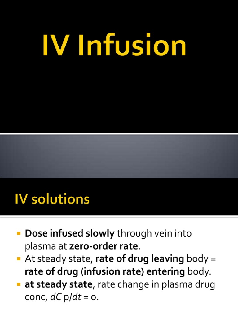 IV PDF | PDF | Pharmacokinetics | Intravenous Therapy