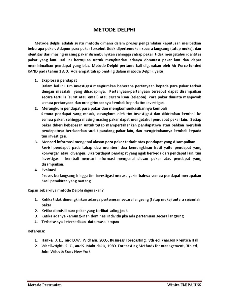 Metode Delphi PDF | PDF