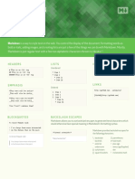 Markdown Cheatsheet Online