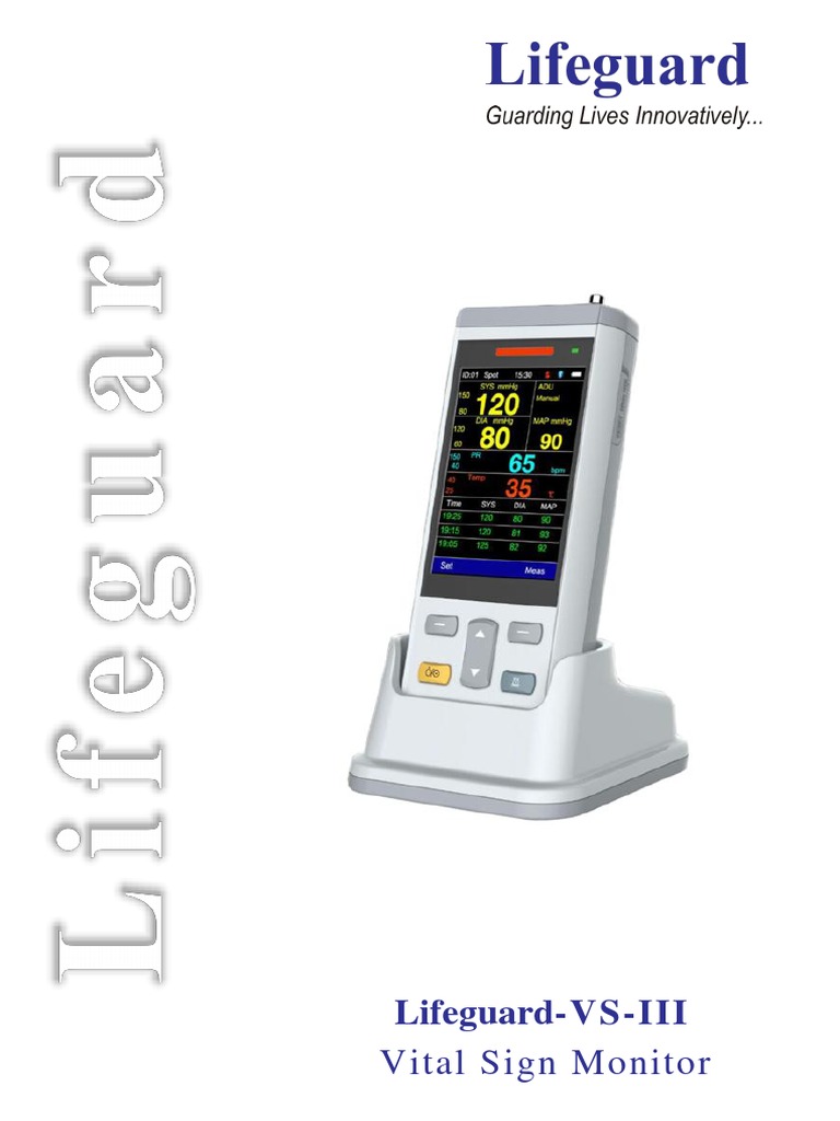 Lifeguard-VS-III Vital Sign Monitor | PDF
