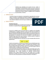 Adsorción de agua en maca y chuño