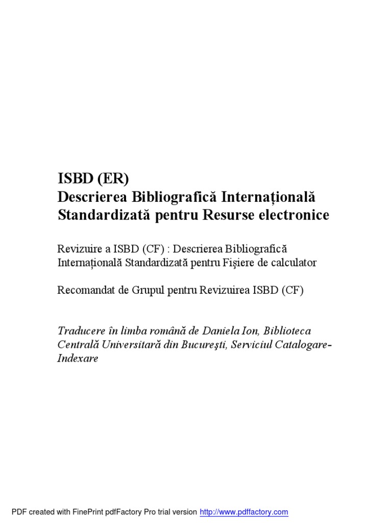 Isbd (Er) PDF | PDF