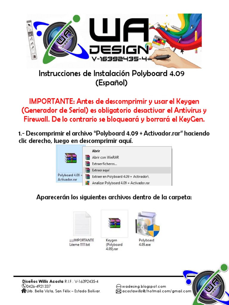 Instalación de Polyboard 4.09 y Keygen | PDF | Programa de computadora ...