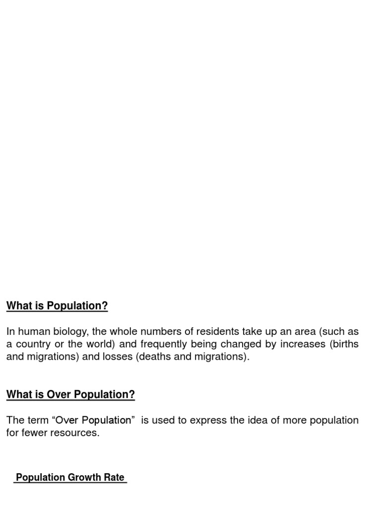 Population Problem | PDF | Unemployment | Social Science