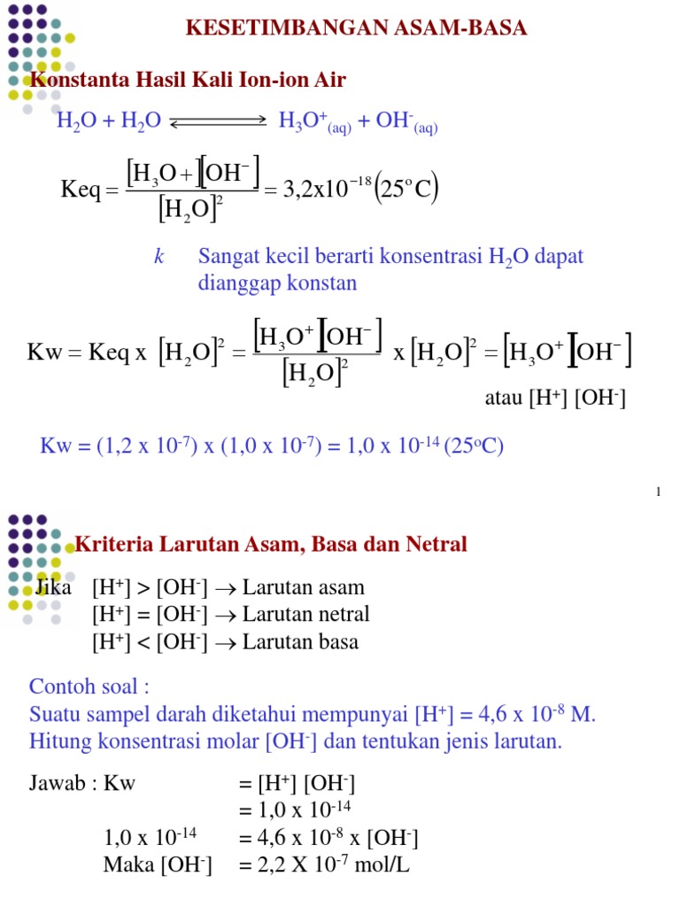 15++ Contoh Soal Menghitung Konsentrasi Asam Basa