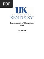 Tournament of Champions 2018 Invitation