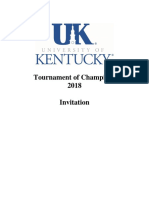 Tournament of Champions 2018 Invitation