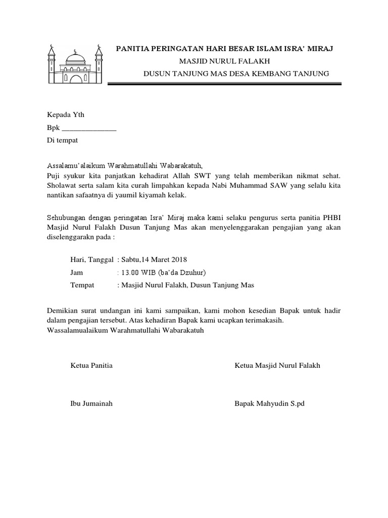 Undangan Pengajian | PDF
