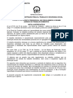 Decreto Presidencial Que Regula o Regime Juridico Sobre o Trabalho Domestico PDF