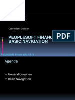Peoplesoft Financials 8.9 Basic Navigation: Controller's Division