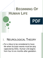 The Beginning of Human Life Ppt