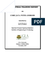 On Core Java With Android: An Industrial Training Report