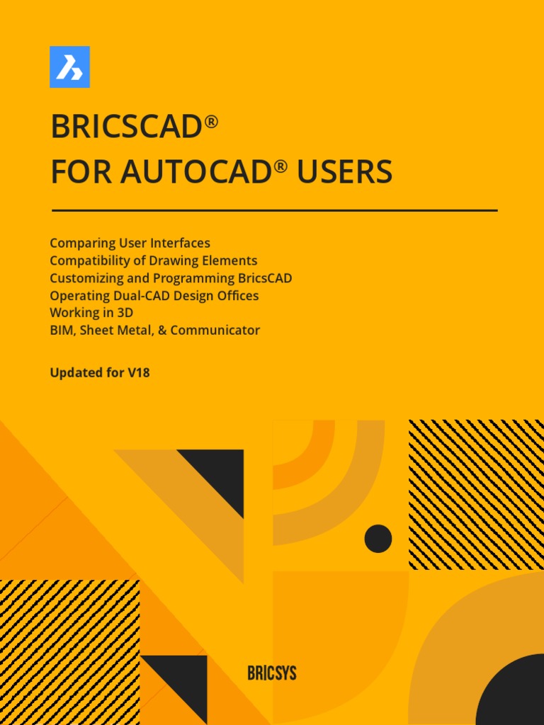 BricsCAD V18 For AutoCAD Users | PDF | Auto Cad | 3 D Computer Graphics