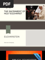 The Sacrament of Holy Eucharist